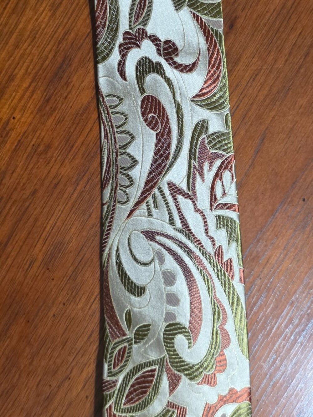 MIMI FONG Artisan Silk Tie Baroque Floral Paisley Jacquard Neiman Marcus Couture
